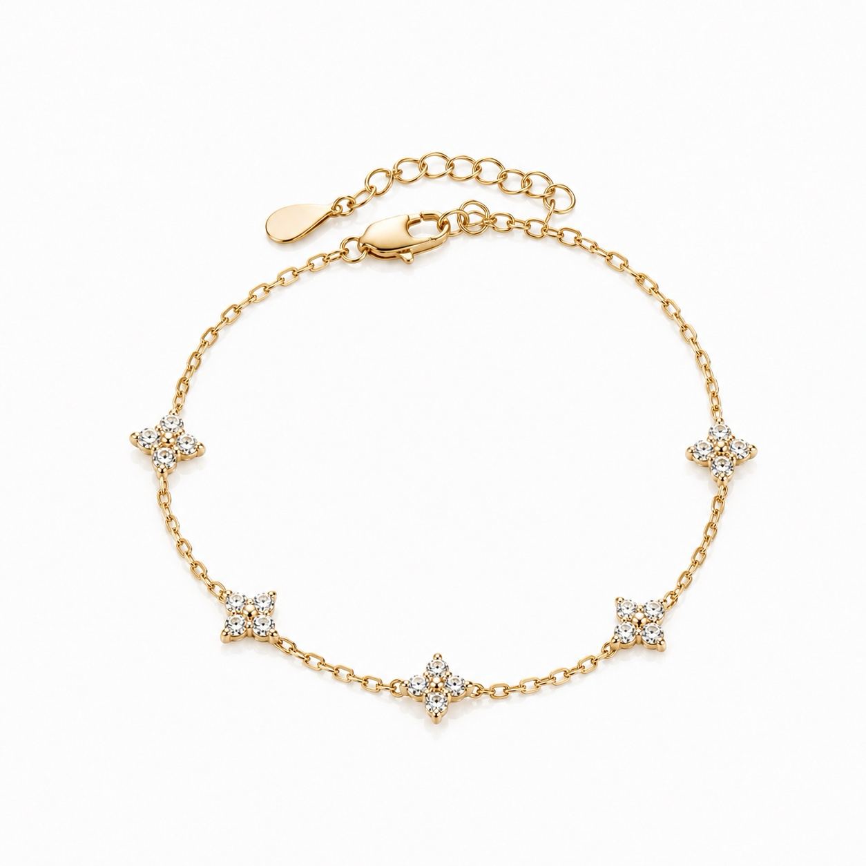 Bracelet Trèfle en Cristal